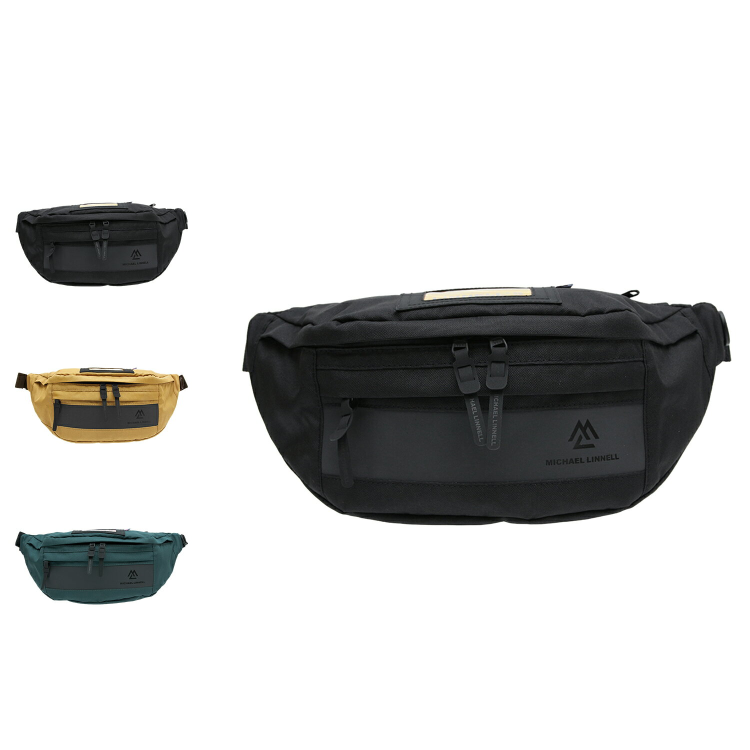 MICHAEL LINNELL WAIST BAG マイケルリンネル ウエストバッグ ポーチ ボディバッグ ワンショルダー メンズ レディース 3L 斜めがけ YELLOW LABEL ブラック ベージュ ブルー MLYL-05