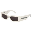 BALENCIAGA SUNGLASSES バレンシアガ サングラス メンズ レディース UVカット アジアンフィット ホワイト 白 BB0260S-003