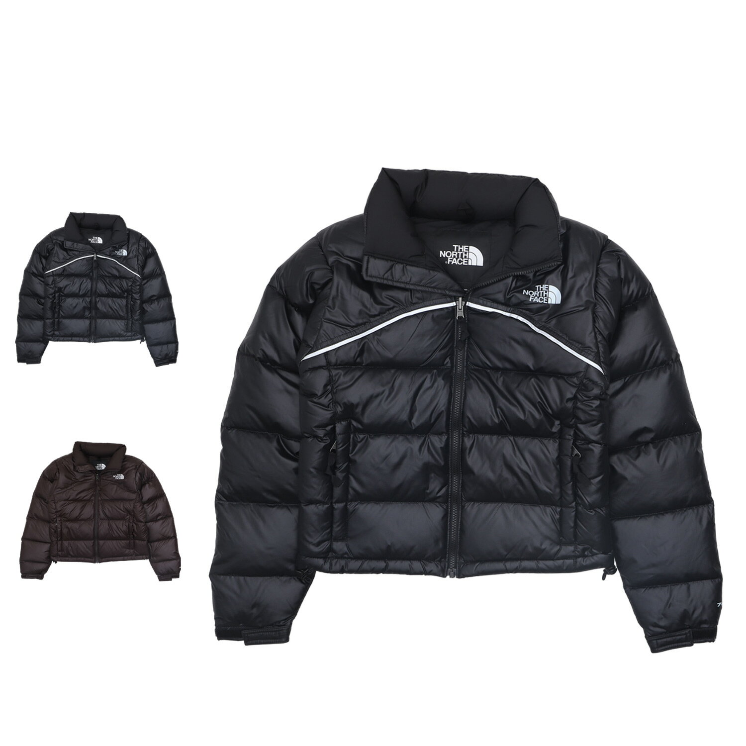 THE NORTH FACE W 2000 RETRO NUPTSE JACKET ノースフェイス ダウン ジャケット アウター レトロ ヌプシ レディース 防寒 ブラック ブラウン 黒 NF0A831F