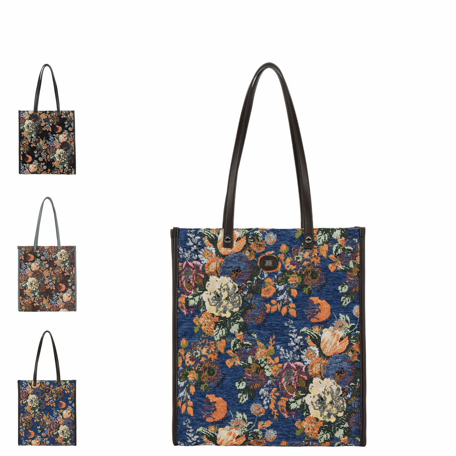 【最大1000円OFFクーポン発行中】 jouetie ジュエティ トートバッグ レディース ゴブランフラワー ブラック ブラウン ブルー 黒 JUT-81610B