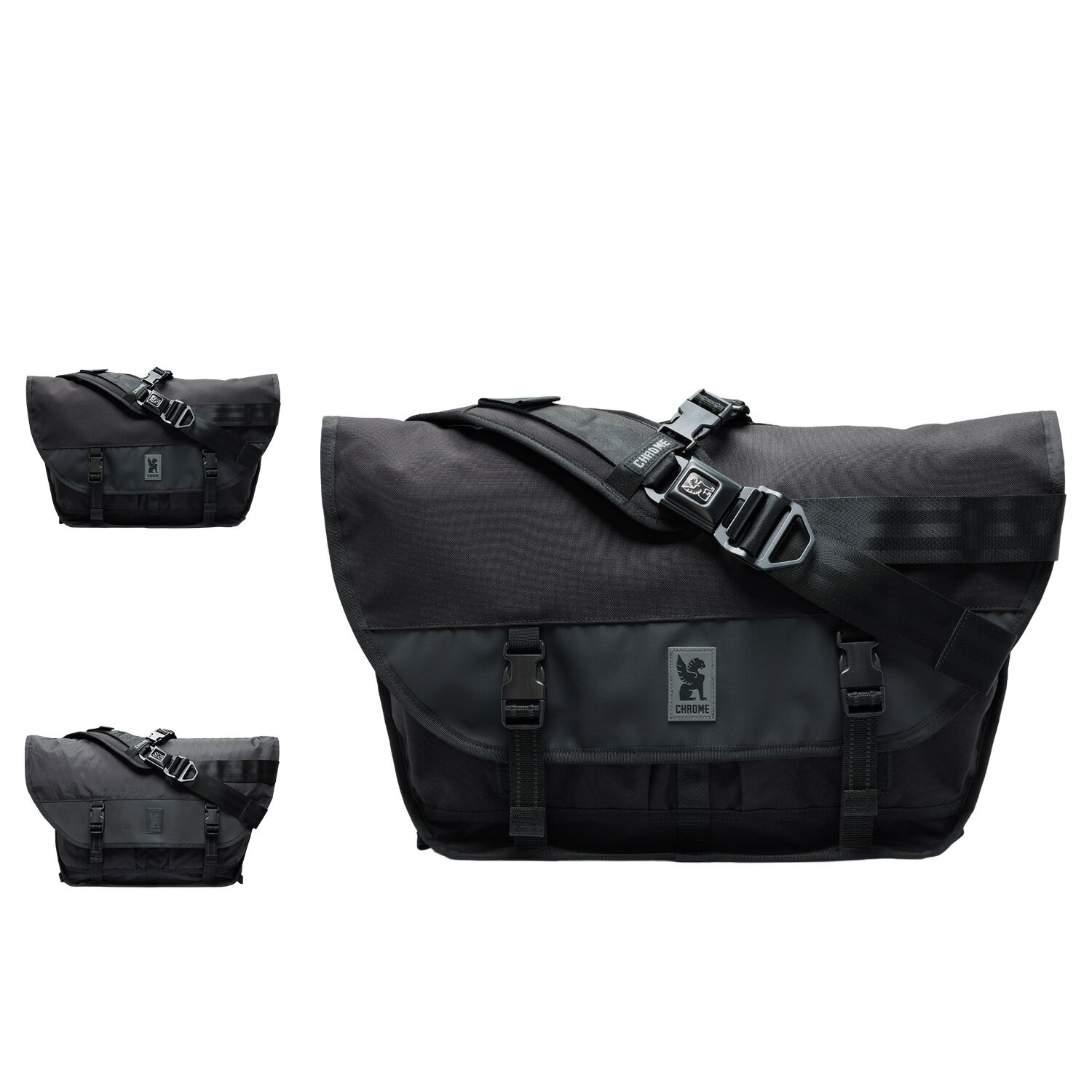【最大10%OFFクーポン発行中】 CHROME CTZ 24L MESSENGER クローム メッセンジャーバッグ ショルダーバッグ シーティーゼット メンズ レディース 24L 大容量 防水 斜めがけ ブラック 黒 BG380