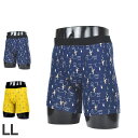 DAKS ダックス ボクサーパンツ 下着 インナー アンダーウェア メンズ 前閉じ LL メンズ下着 男性 ネイビー イエロー SLBX-02