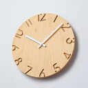 タカタレムノス CARVED WOOD BIRCH 時計 壁掛け クロック カーヴド ウッド バーチ 木製 アナログ オシャレ 静音 ホワイト 白 NTL16-...