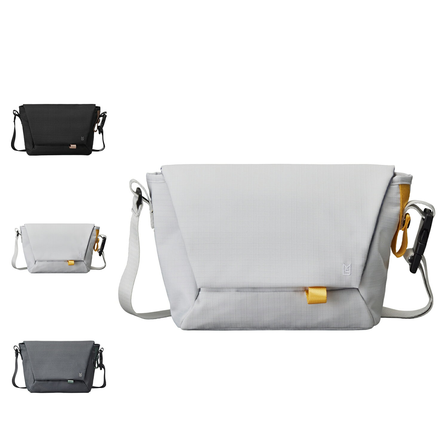 MILESTO Hutte ミレスト メッセンジャーバッグ ショルダーバッグ フュッテ メンズ レディース Sサイズ 4L 斜めがけ ポーチ付き 撥水 ブラック ライトグレー ダークグレー 黒 MLS940のサムネイル
