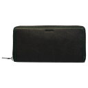 COMME CA MEN LONG WALLET コムサメン 財布 長財布 メンズ レディース ラウンドファスナー 本革 ブラック 黒 6742