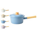 富士ホーロー COTTON PLUS SAUCE PAN 18CM 片手鍋 ソースパン コットンプラス 18cm IH ガス対応 ホワイト グレージュ ブルーパープル 白 CTP-18S