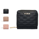MURUA ムルーア 財布 ミニ財布 小銭入れ コインケース レディース ラウンドファスナー ブラック ベージュ ピンク 黒 MR-W1313