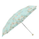 PAUL & JOE クリザンテーム ポールアンドジョー 雨傘 折りたたみ 傘 レディース 50cm UVカット 5段 軽量 小さめ コンパクト 花柄 ブルー