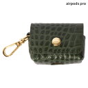 BANDOLIER AirPods Pro POUCH CROC DARK GREEN バンドリヤー AirPods Pro ケース エアポッツ エアーポッツ ...