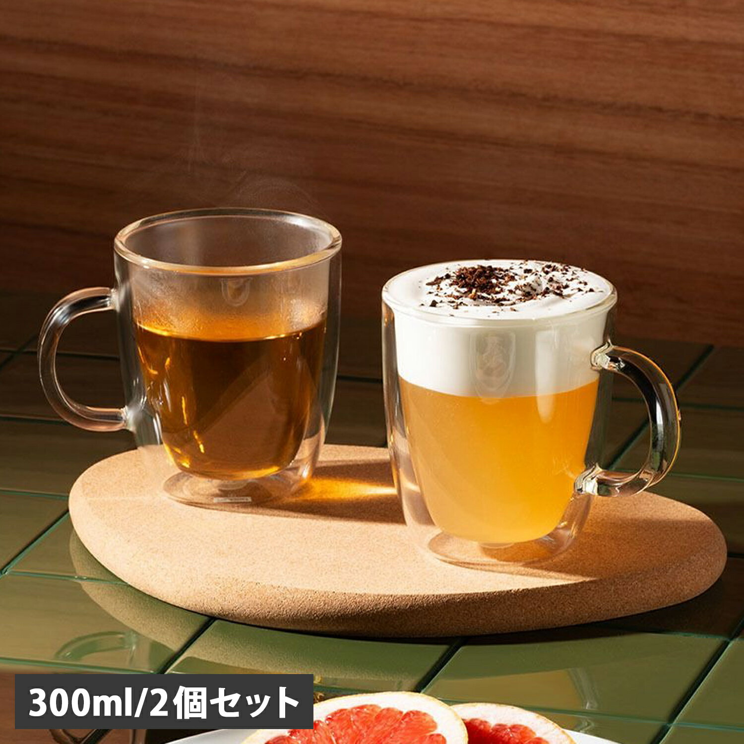 bodum BISTRO ボダム マグカップ ダブルウォールマグ 2点セット 300ml 軽量 保温 保冷 クリア 10604-10