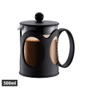 bodum ボダム コーヒーメーカー フレンチプレス 500ml 軽量 4カップ用 食洗機対応 ブラック 黒 10683-01