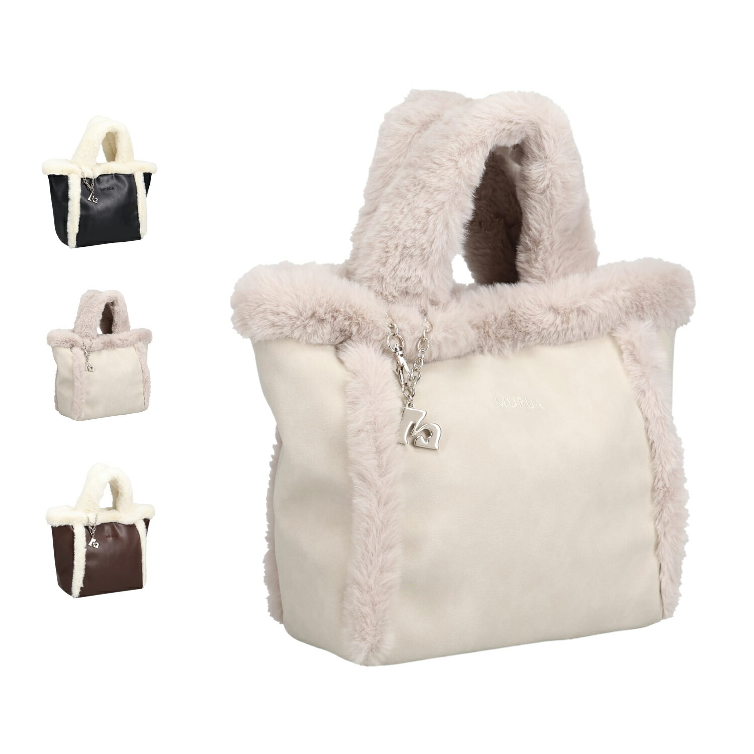 【最大1000円OFFクーポン発行中】 MURUA ムルーア バッグ トートバッグ レディース 軽量 小さめ ブラック グレー ブラウン 黒 MR-B1391