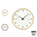 タカタレムノス CAMPAGNE AIR タカタレムノス 時計 掛け時計 カンパーニュ エール 秒針なし 温湿度計付き 日本製 ベージュ ブラウン PC17-05