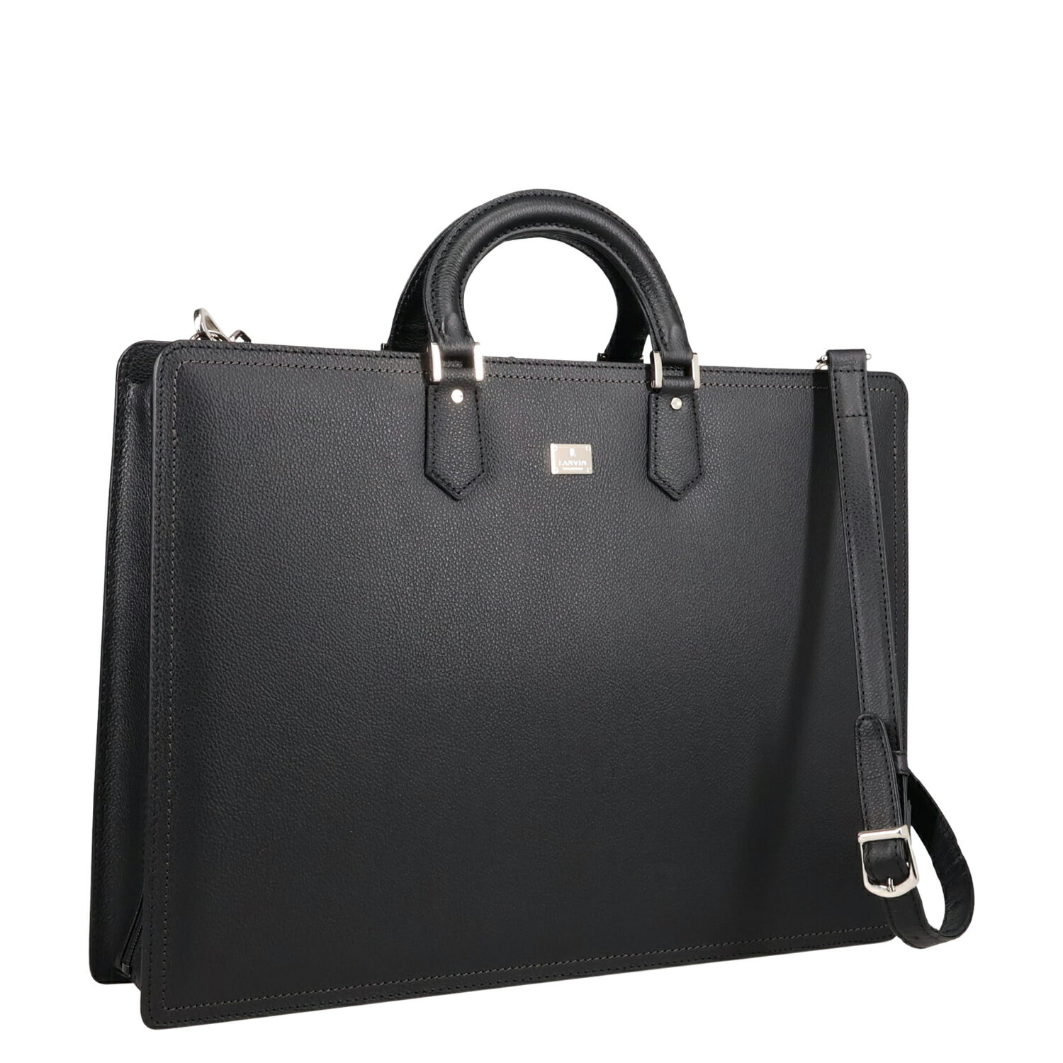 LANVIN COLLECTION ランバン コレクション バッグ ビジネスバッグ ブリーフケース マクシム メンズ A4 B4 本革 斜めがけ 自立 三方開 ブラック 黒 280522