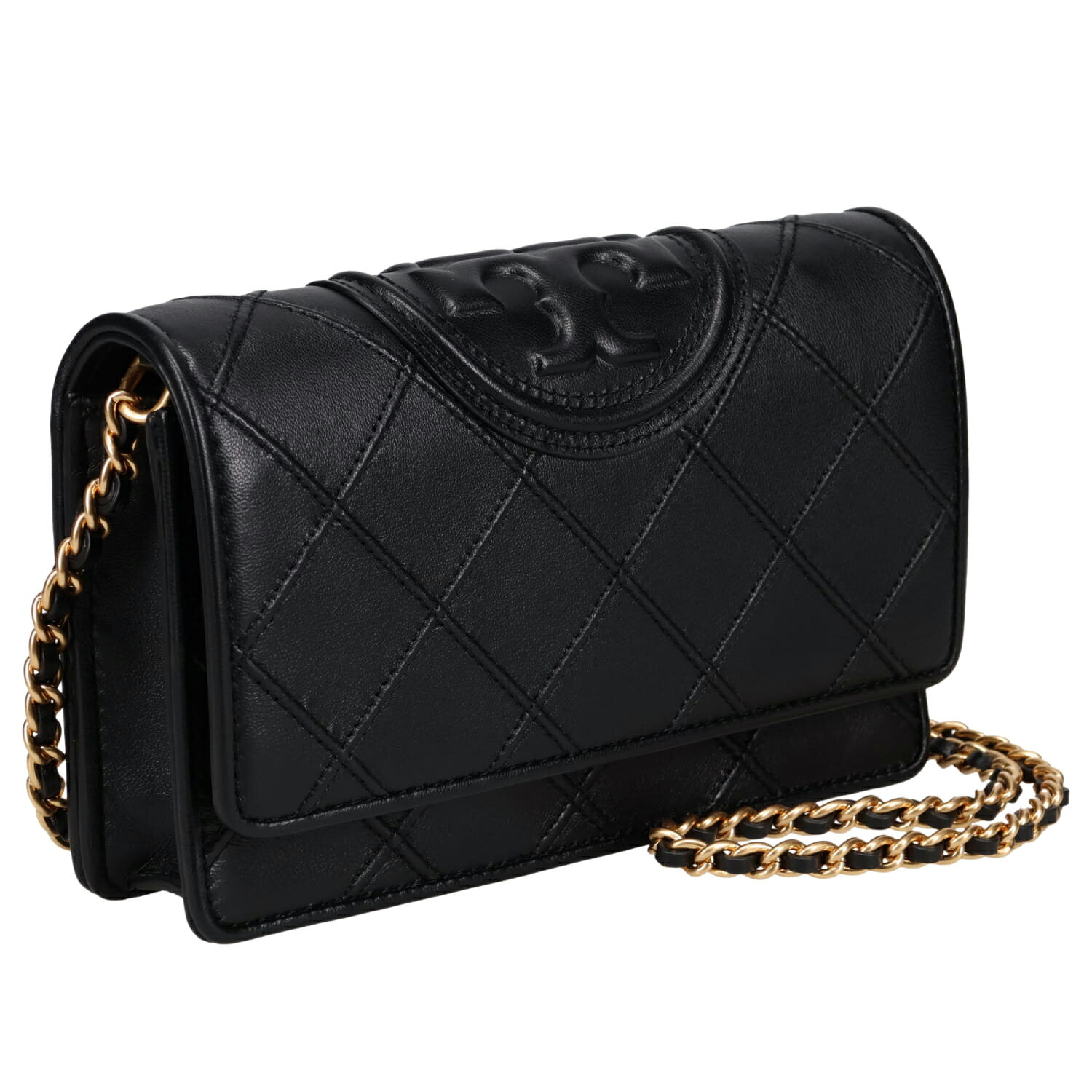 TORY BURCH FLEMING CHAIN WALLET CROSSBODY トリー バーチ バッグ ショルダーバッグ 長財布 レディース 斜めがけ 軽量 本革 ブラック 黒 138853