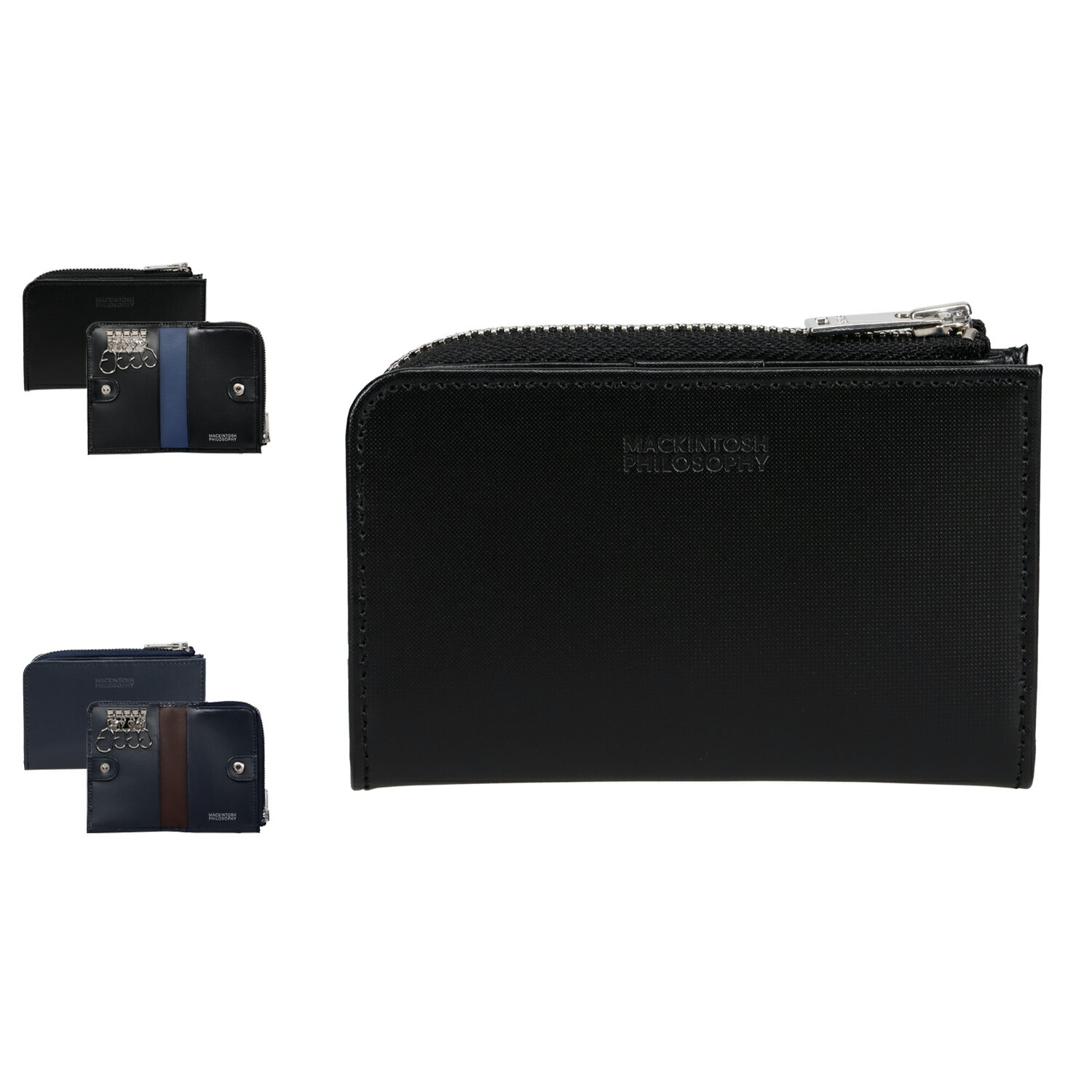 樂天商城 - MACKINTOSH PHILOSOPHY マッキントッシュ フィロソフィー キーケース キーホルダー LF 小銭入れ付き メンズ 本革 ブラック ネイビー 黒 MAPW-00641
