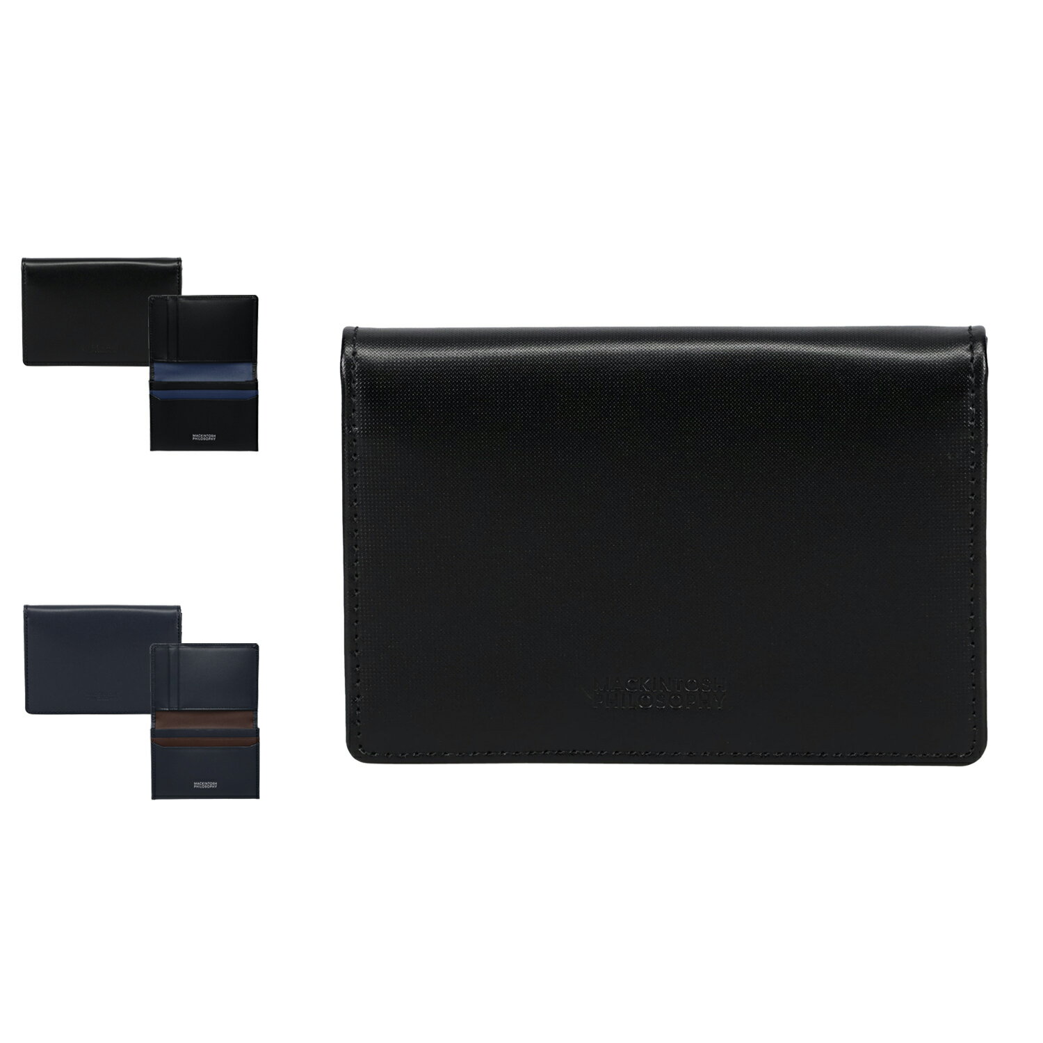 MACKINTOSH PHILOSOPHY マッキントッシュ フィロソフィー 名刺入れ 名入れ メンズ 革 本革 ブラック ネイビー 黒 MAPW-00651