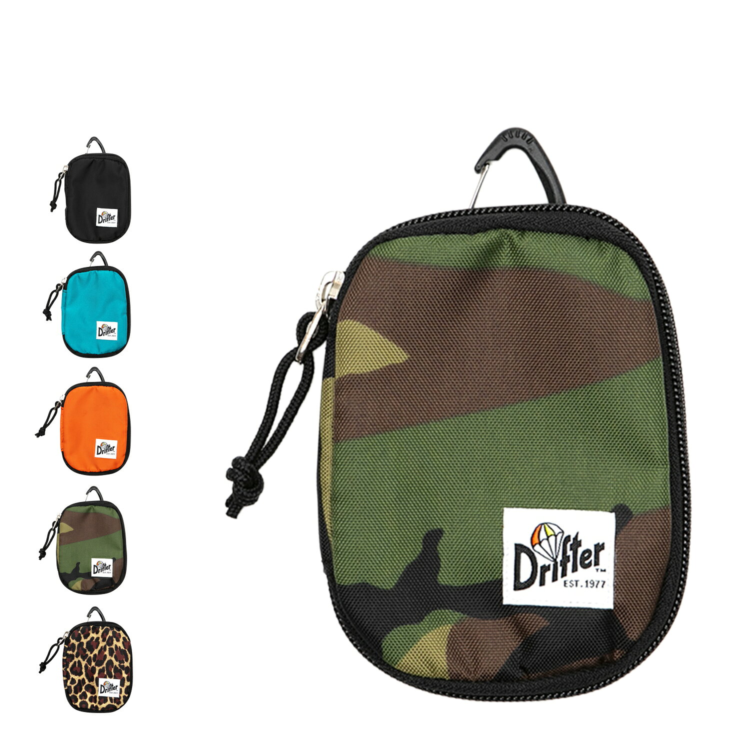 Drifter SMART KEY CASE ドリフター キーケース スマートキー キーホルダー メンズ レディース 2個 カラビナ付き コンパクト ブラック ブルー オレンジ カモ レオパード 黒 DFV0270