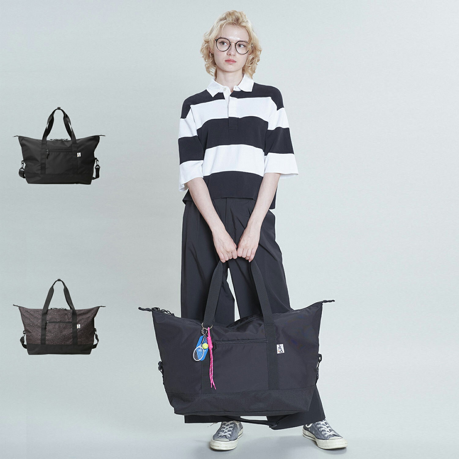 Drifter BOSTON BAG ドリフター バッグ ショルダーバッグ ボストンバッグ メンズ レディース 36L 2WAY 斜めがけ 軽量 ブラック レオパード 黒 DFV1950