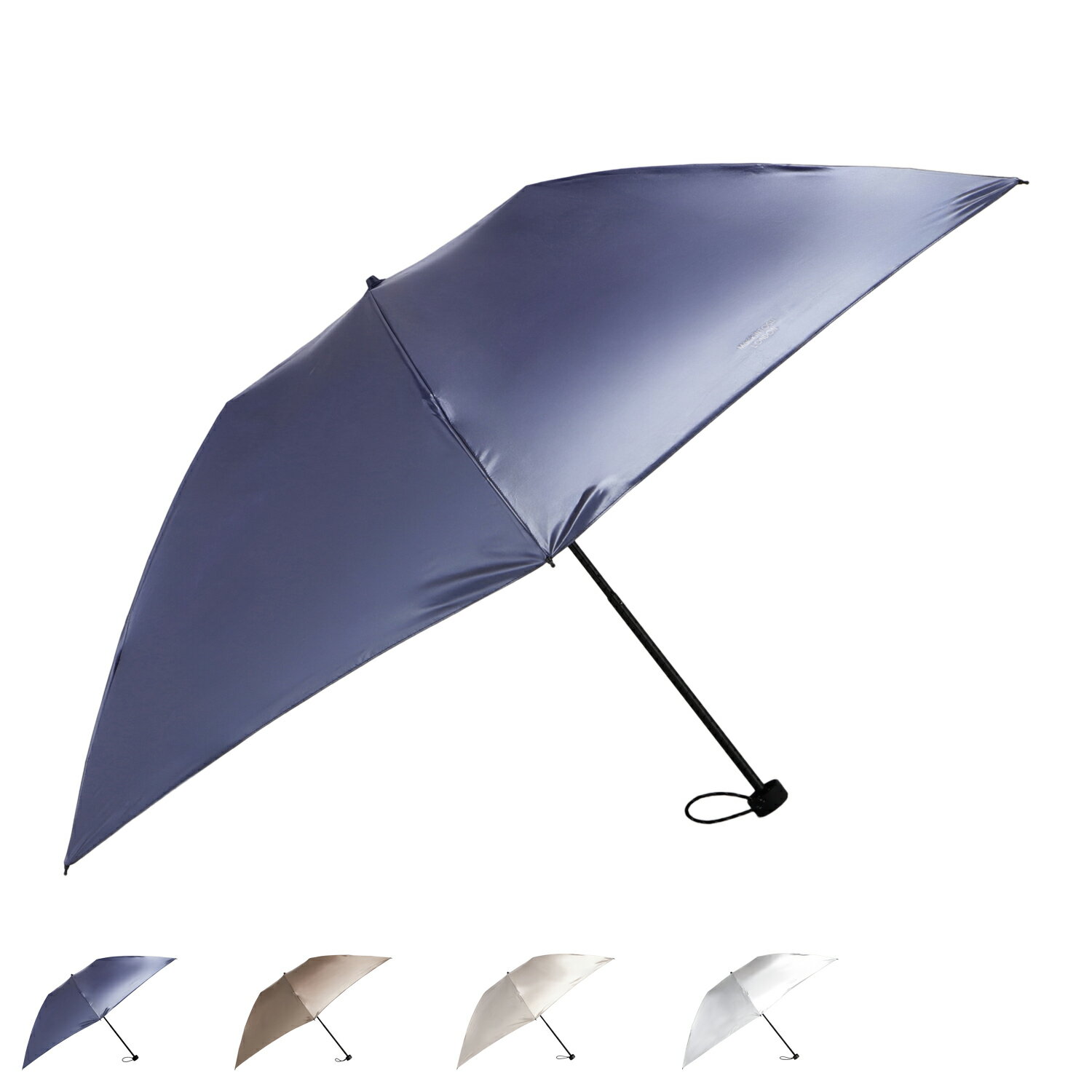Rakuten - MACKINTOSH LONDON マッキントッシュロンドン 日傘 折りたたみ 晴雨兼用 メンズ メタリック 遮光 軽量 ネイビー ブラウン ゴールド シルバー 1ML 28101