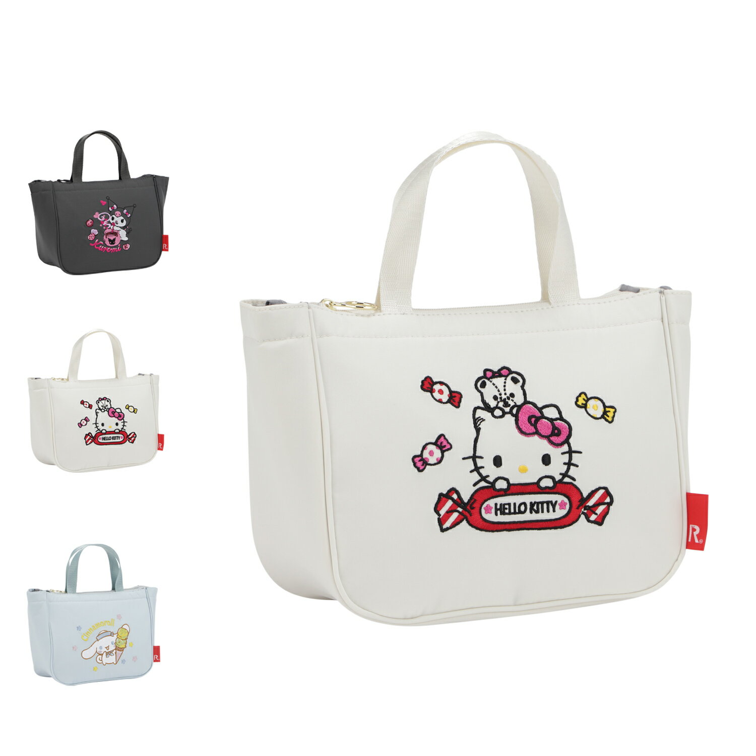 Rakuten - ROOTOTE ルートート トートバッグ バッグ IP.TKデリ.サンリオキャラクターズ-E レディース ファスナー付き 軽量 保冷 ダック ブラウン ホワイト ライト ブルー 白 8481