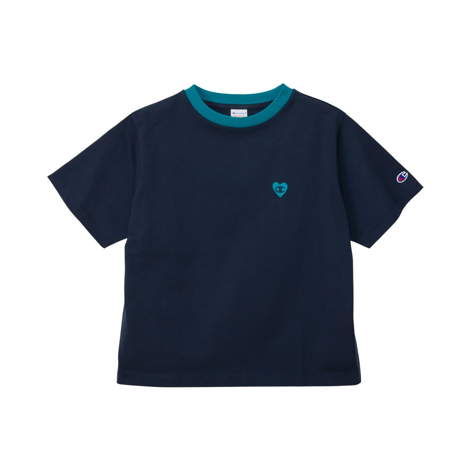 【最大1000円OFFクーポン発行中】 Champion SHORT SLEEVE T-SHIRT チャンピオン Tシャツ 半袖 レディース リラックスフィット ネイビー オートミール ベージュ グリーン CW-C302