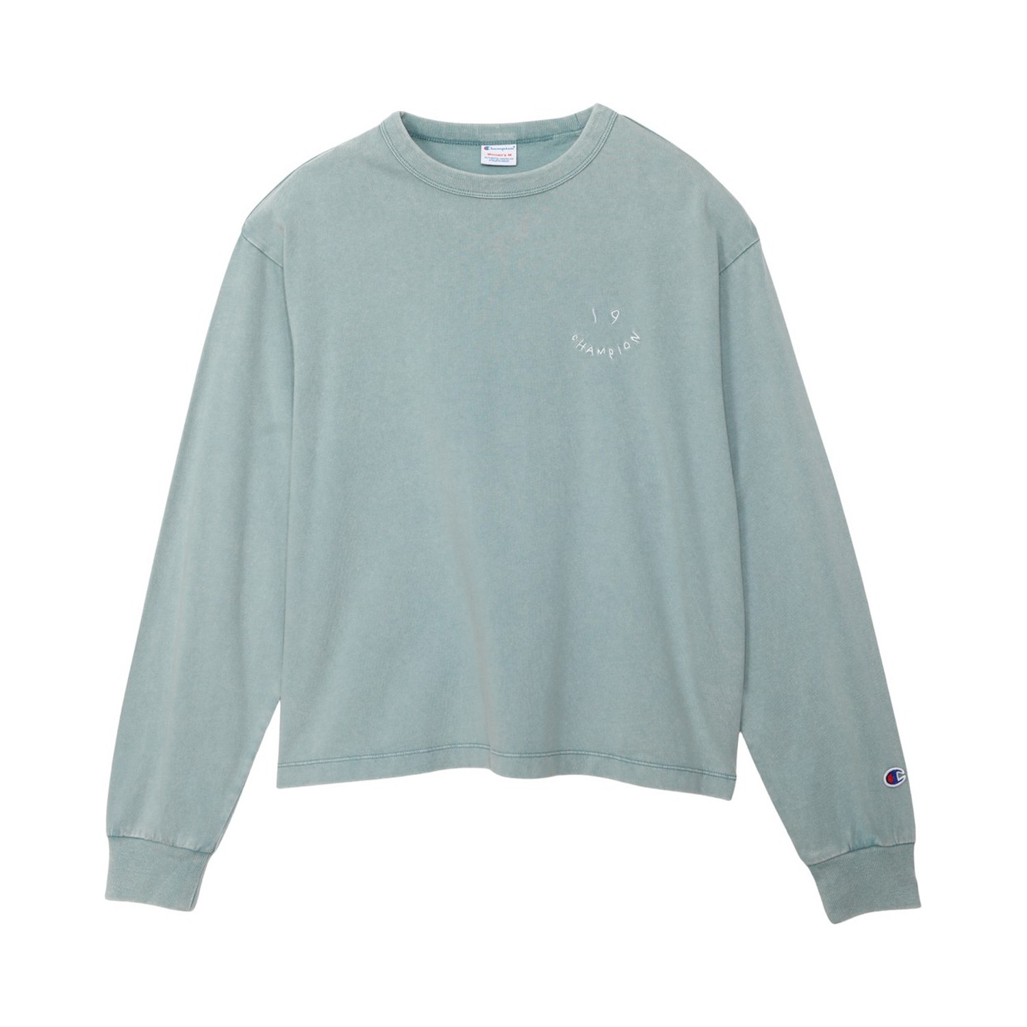 【最大1000円OFFクーポン発行中】 Champion LONG SLEEVE T-SHIRT チャンピオン Tシャツ 長袖 ロンT カットソー レディース 無地 ネイビー グリーン オレンジ CW-C404