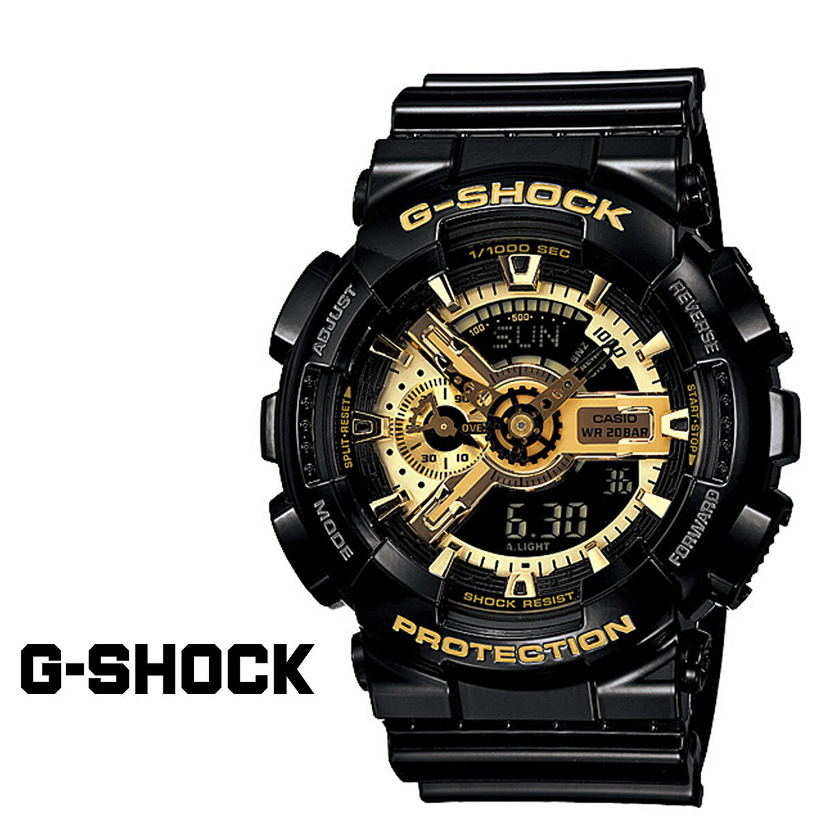 ں1000OFFݥ CASIO GA-110GB-1AJF  G-SHOCK ӻ BLACK GOLD SERIES ɿ å Gå G-å  ǥ ֥å 