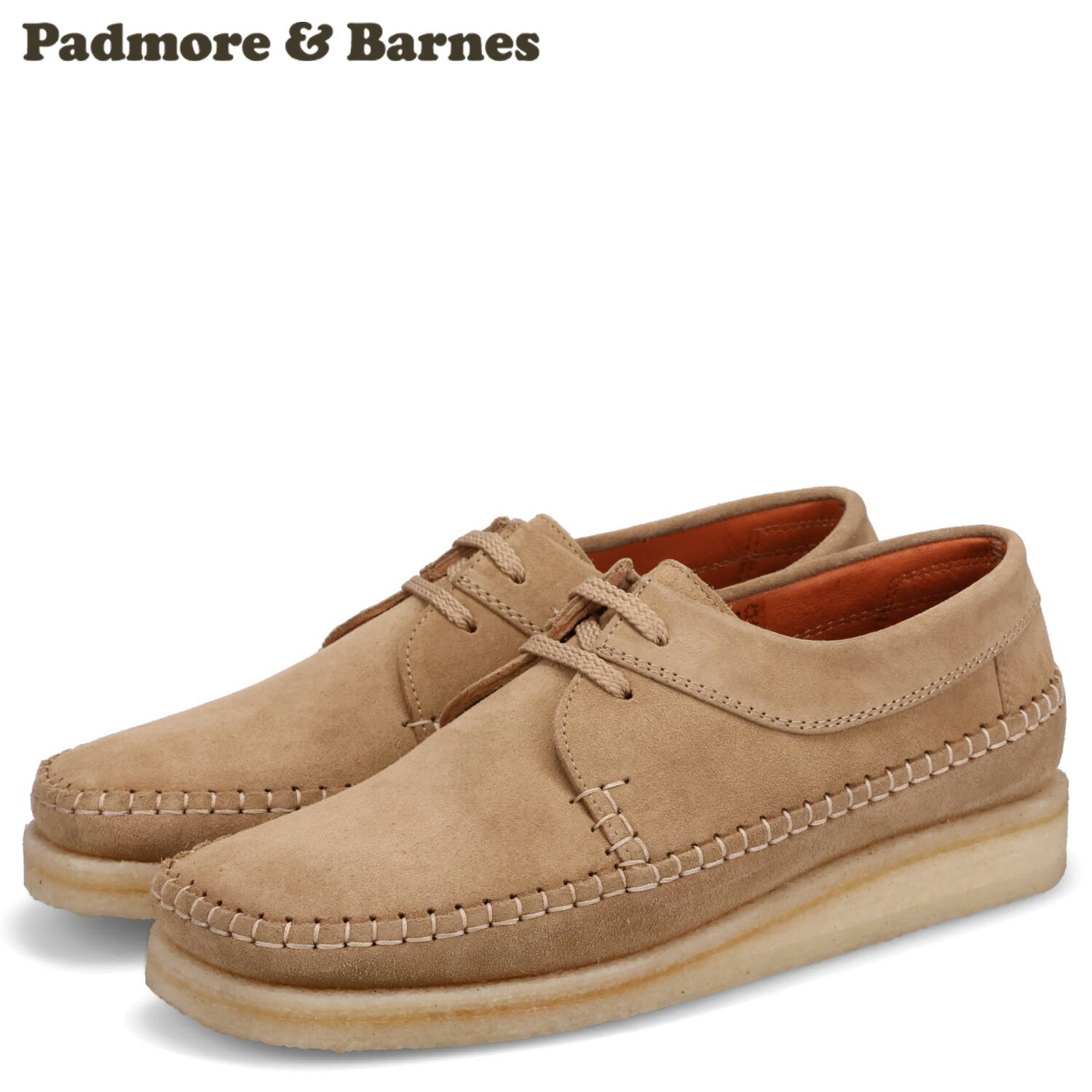 【訳あり】 【BOX破損】 PADMORE&BARNES WILLOW パドモアアンドバーンズ シューズ ウィロー メンズ ベージュ M387 【返品不可】