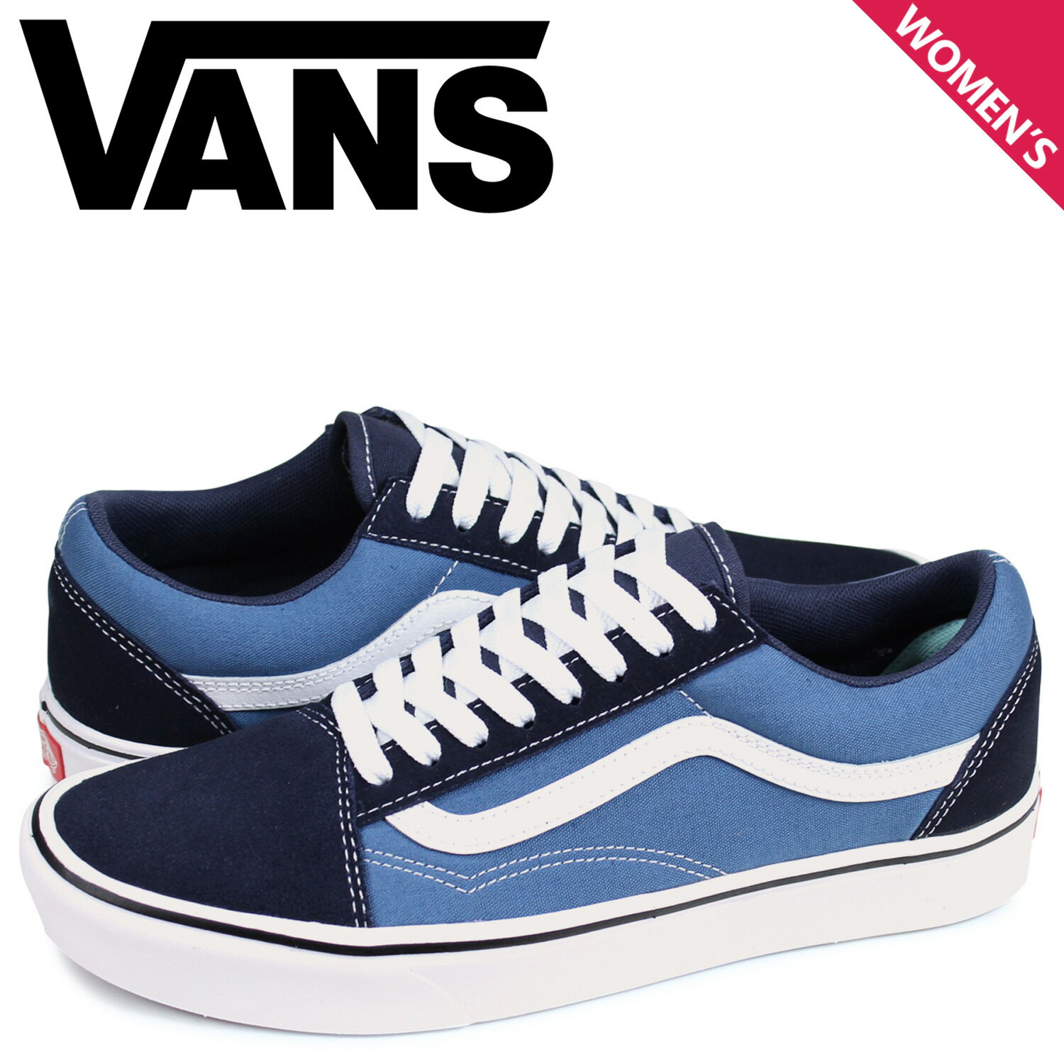 【訳あり】 【BOX破損】 VANS COMFYCUSH OLD SKOOL ヴァンズ オールドスクール スニーカー レディース ネイビー VN0A3WMAVNT 【返品不可】