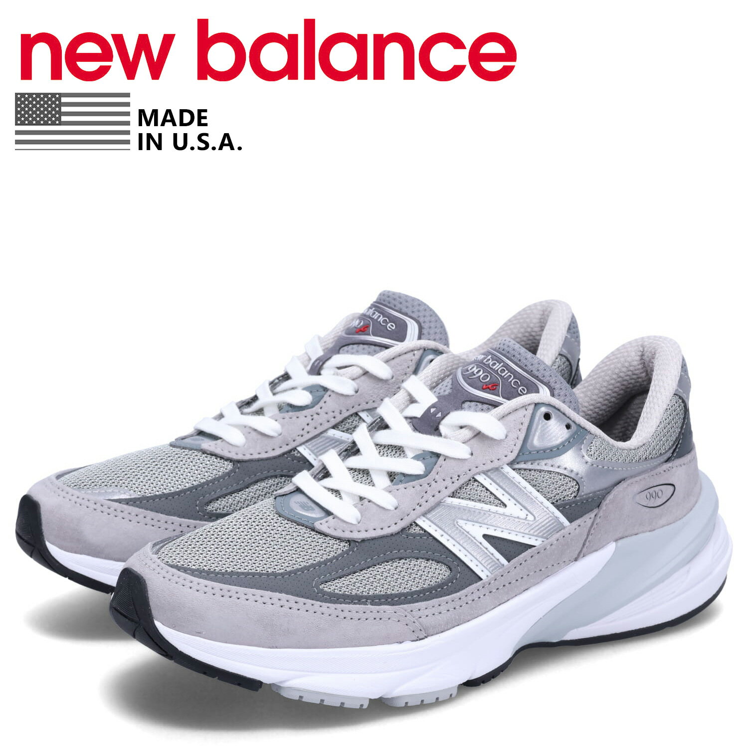 【訳あり】 new balance ニューバランス 990 スニーカー メンズ Dワイズ MADE IN USA グレー M990GL6 【返品不可】