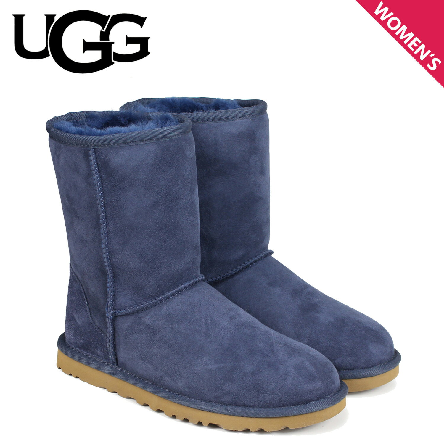 【訳あり】 【BOX破損】 UGG WOMENS CLASSIC SHORT 2 アグ ムートンブーツ クラシック ショート 2 メンズ ネイビー 5825 【返品不可】