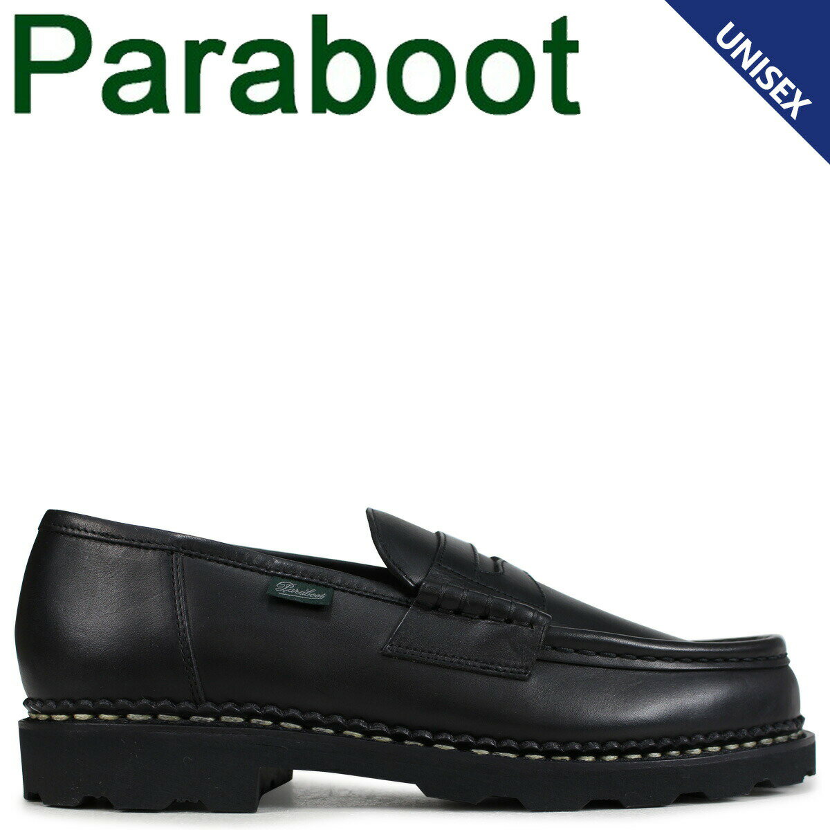 【訳あり】 【BOX破損】 PARABOOT REIMS パラブーツ ランス シューズ ローファー メンズ ブラック 黒 099412 【返品不可】