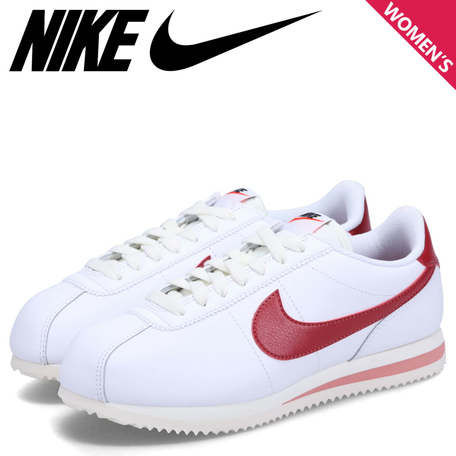 【訳あり】 NIKE W CORTEZ ナイキ コルテッツ スニーカー レディース ホワイト 白 DN1791-103 【返品不可】