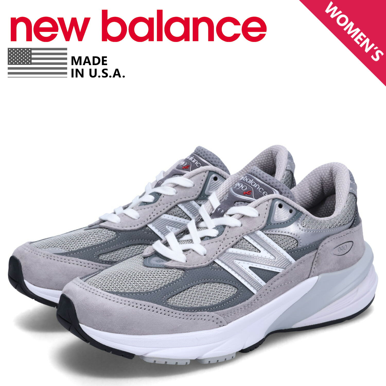 【訳あり】 new balance ニューバランス 990 スニーカー レディース Dワイズ MADE IN USA グレー W990GL6 【返品不可】