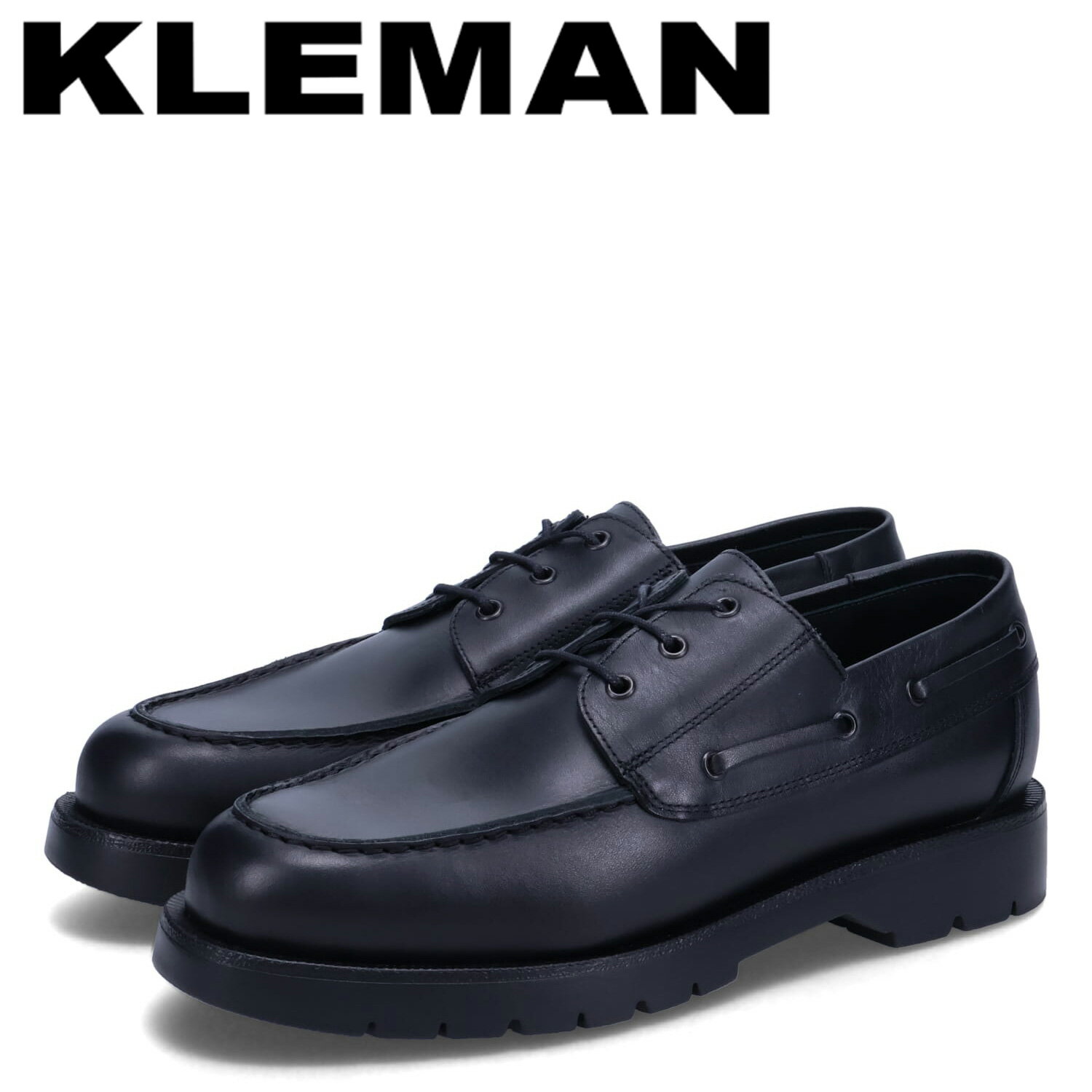 【訳あり】【BOX破損】 KLEMAN DONATO クレマン デッキシューズ モカシン ドナト 靴 メンズ Uチップ ブラック 黒 82102 【返品不可】