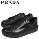  PRADA NEW SNEAKER FONDO CASSETTA プラダ スニーカー メンズ ブラック 黒 4E3489