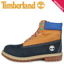 【最大1000円OFFクーポン配布中】 Timberland JUNIOR 6INCH PREMIUM WP BOOT ティンバーランド ブーツ 6インチ プレミアム ウォータープルーフ レディース ネイビー A2F3U