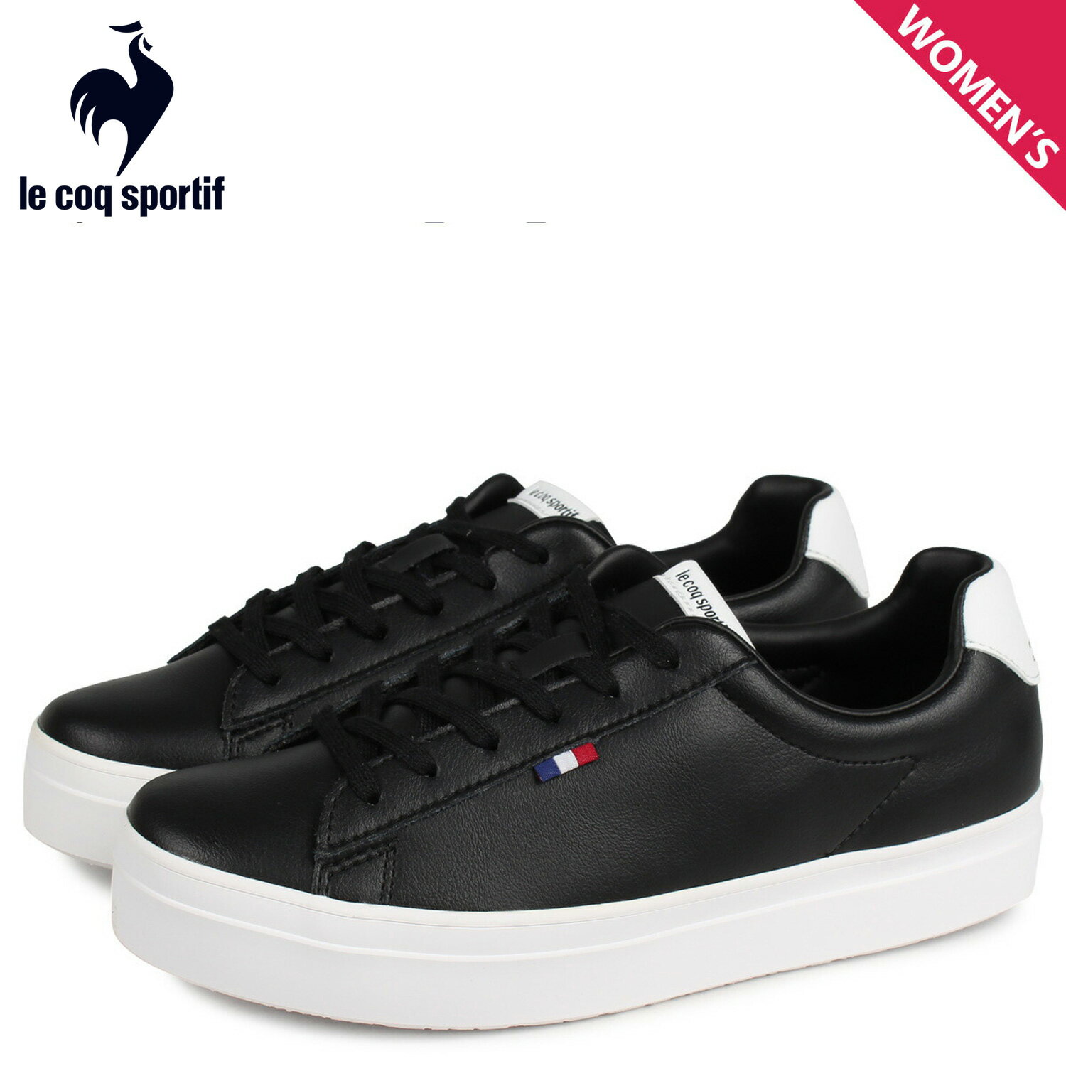 le coq sportif TERUNA PF LX ルコック スポルティフ テルナ スニーカー レディース 厚底 ブラック 黒 QL3RJC02BK