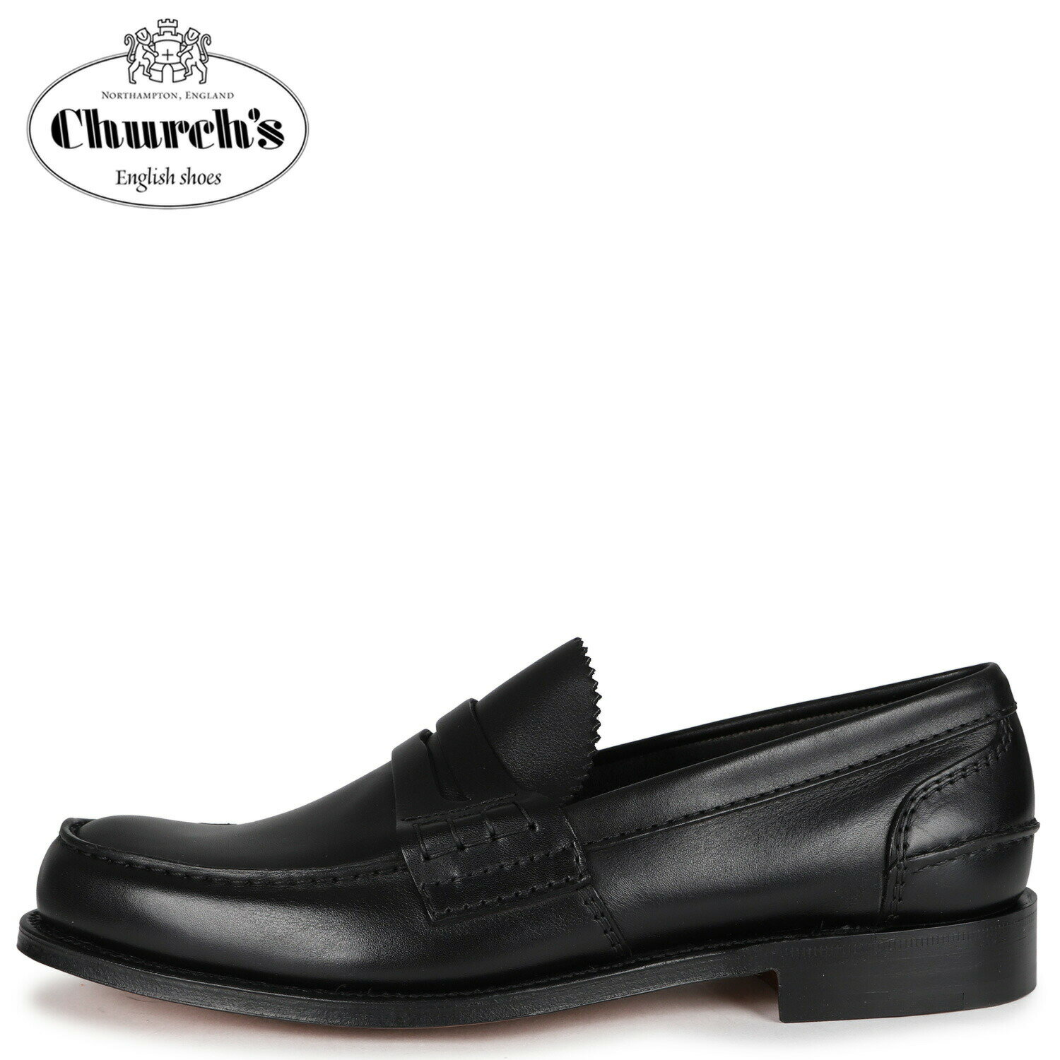 【最大1000円OFFクーポン配布中】Churchs PEMBREY チャーチ ペンブリー ペニーローファー メンズ ブラック 黒 EDB033のサムネイル