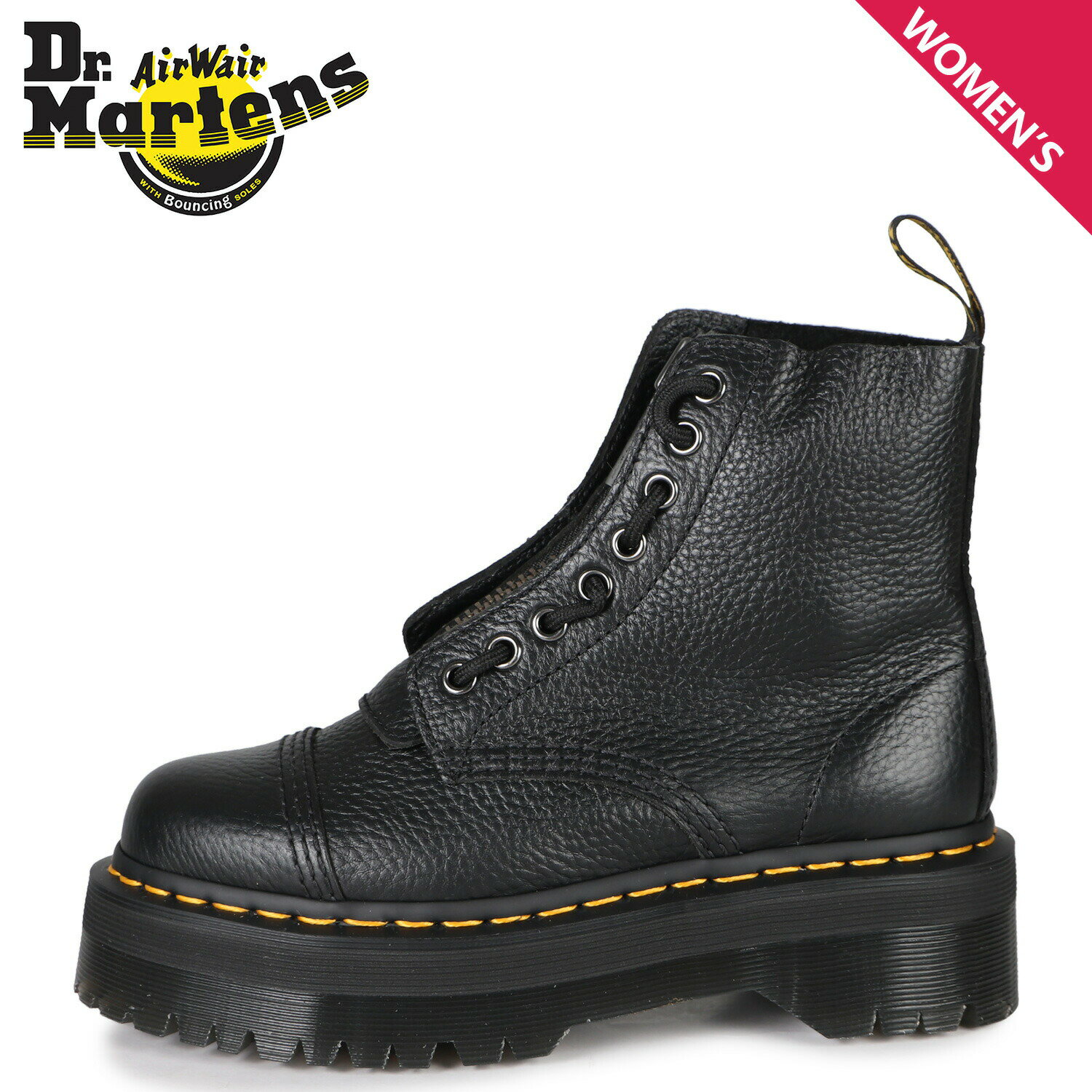 【最大1000円OFFクーポン発行中】 Dr.Martens QUAD RETRO SINCLAIR ドクターマーチン ブーツ ジャングルブーツ シンクレア レディース 厚底 ブラック 黒 22564001