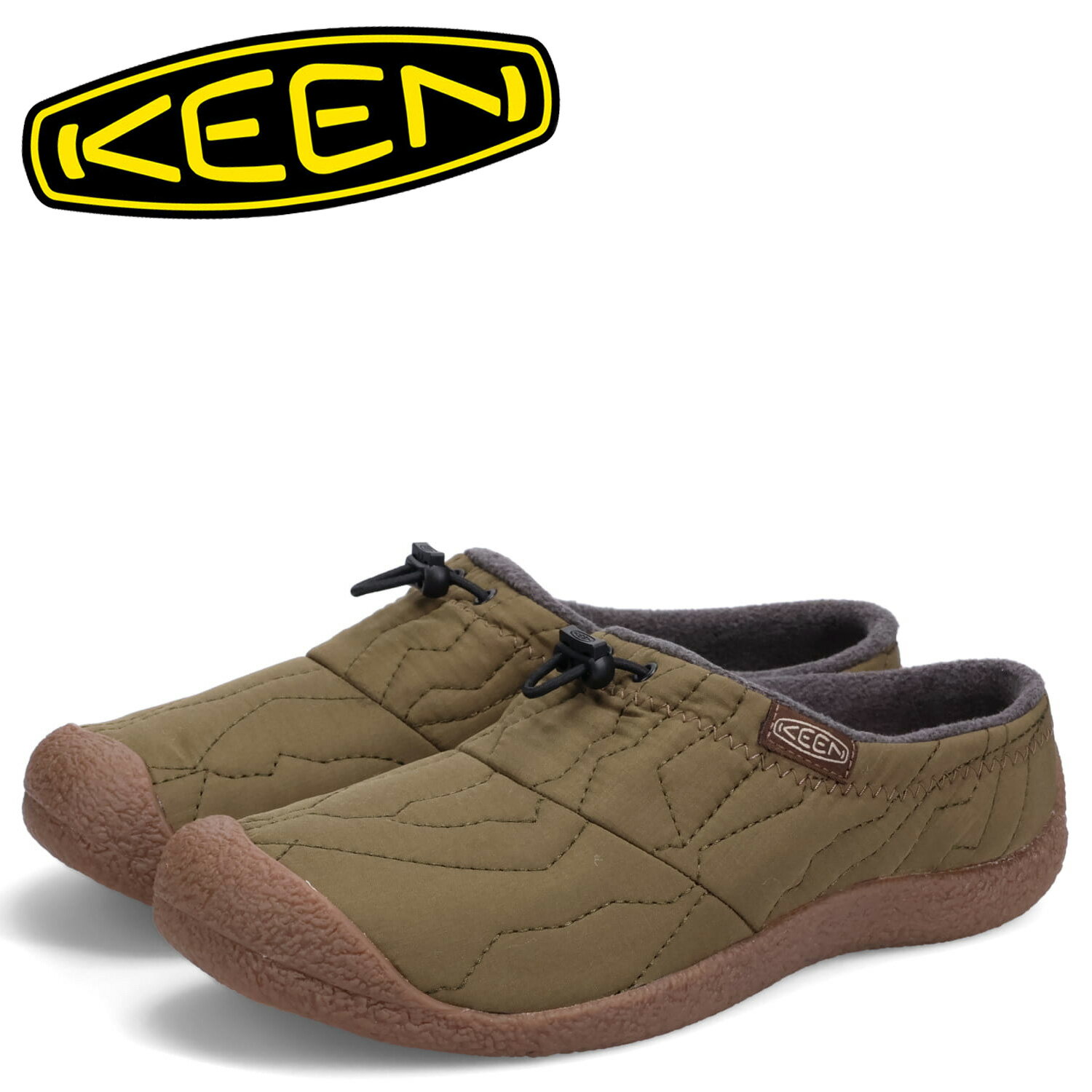 KEEN HOWSER 3 SLIDE キーン ハウザー スリー スライド スニーカー スリッポンメンズ カーキ 1026655