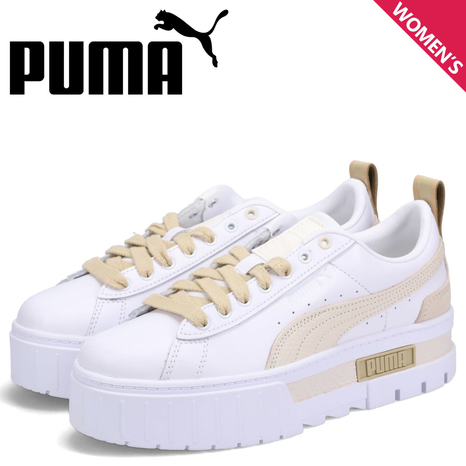 PUMA WNS MAYZE LUXE プーマ スニーカー メイズ リュクス レディース 厚底 ホワイト 白 383995-06