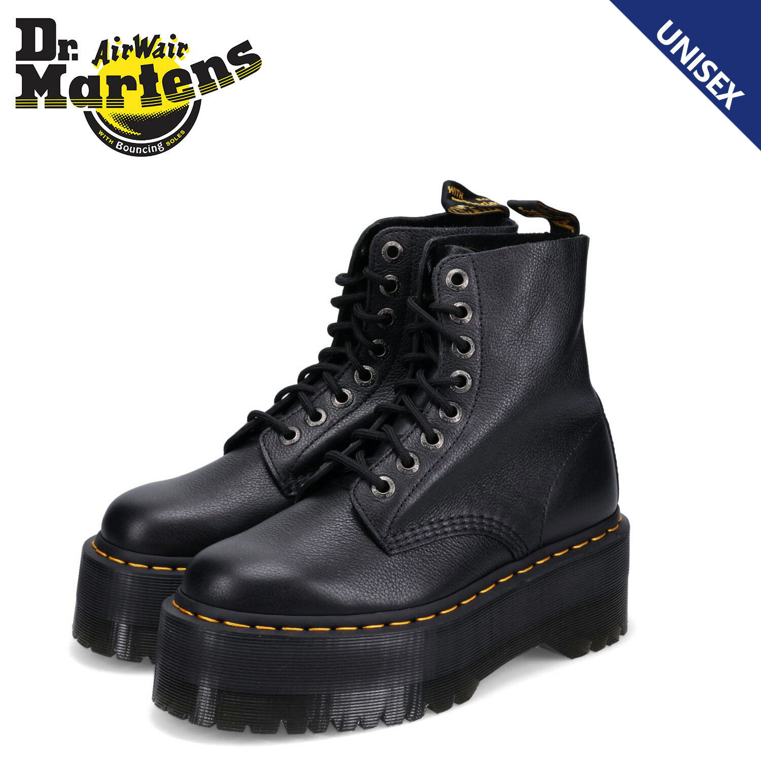 楽天inglewood BeautyDr.Martens PASCAL MAX ドクターマーチン 1460 8ホール ブーツ パスカル マックス レディース 厚底 ブラック 黒 26925001