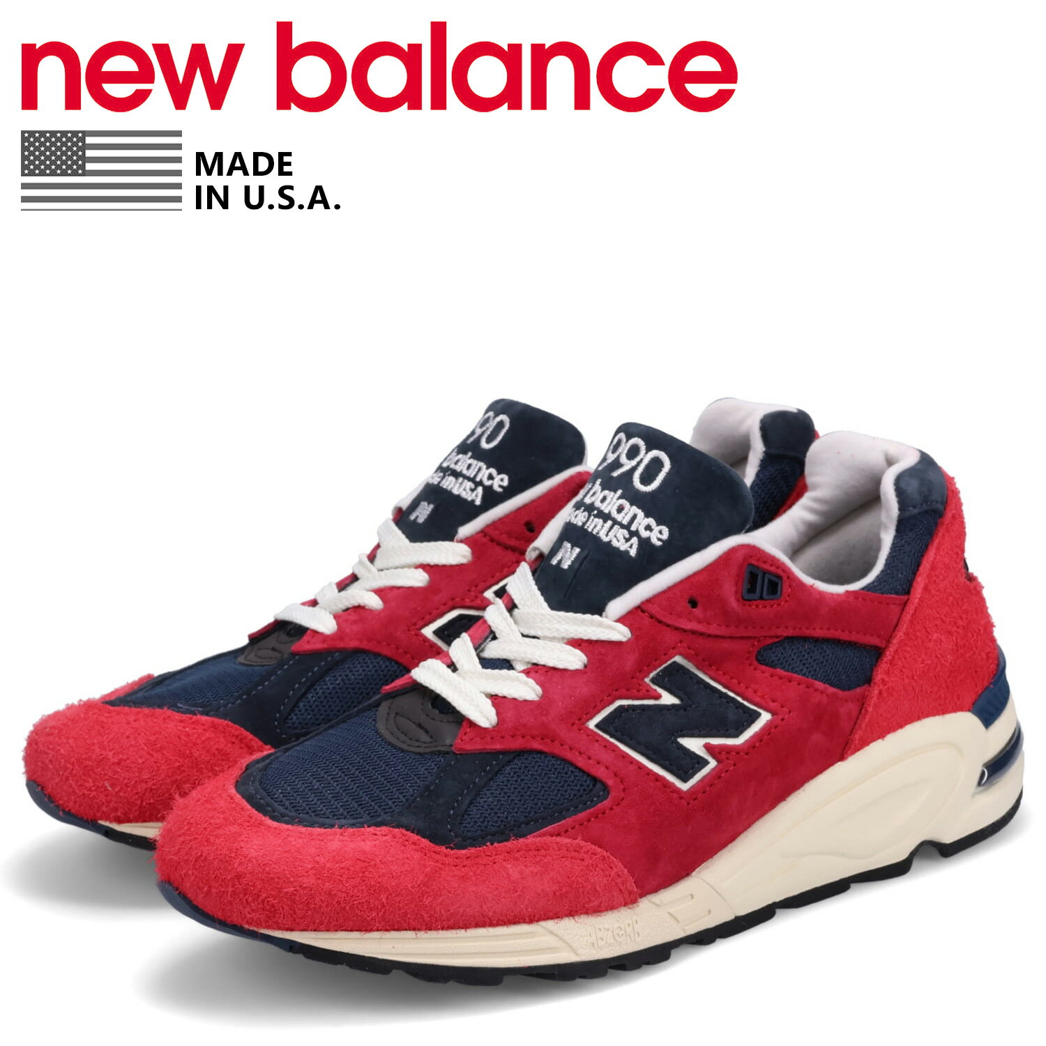 new balance ニューバランス スニーカー メンズ Dワイズ MADE IN USA 990V2 TEDDY SANTIS テディ サンティス ワイン レッド M990AD2