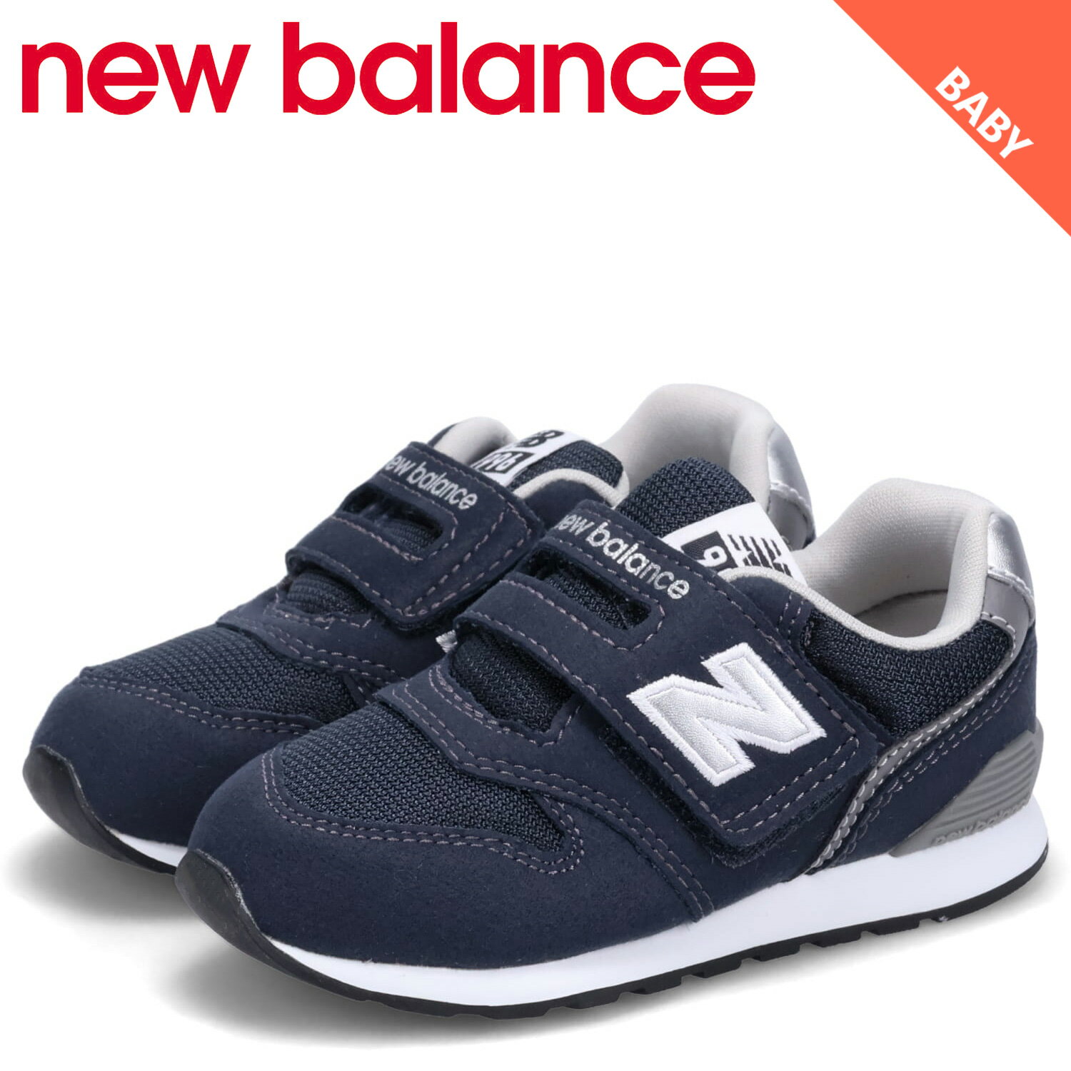 new balance ニューバランス 996 スニーカー ベビー キッズ Wワイズ ネイビー IZ996NV3