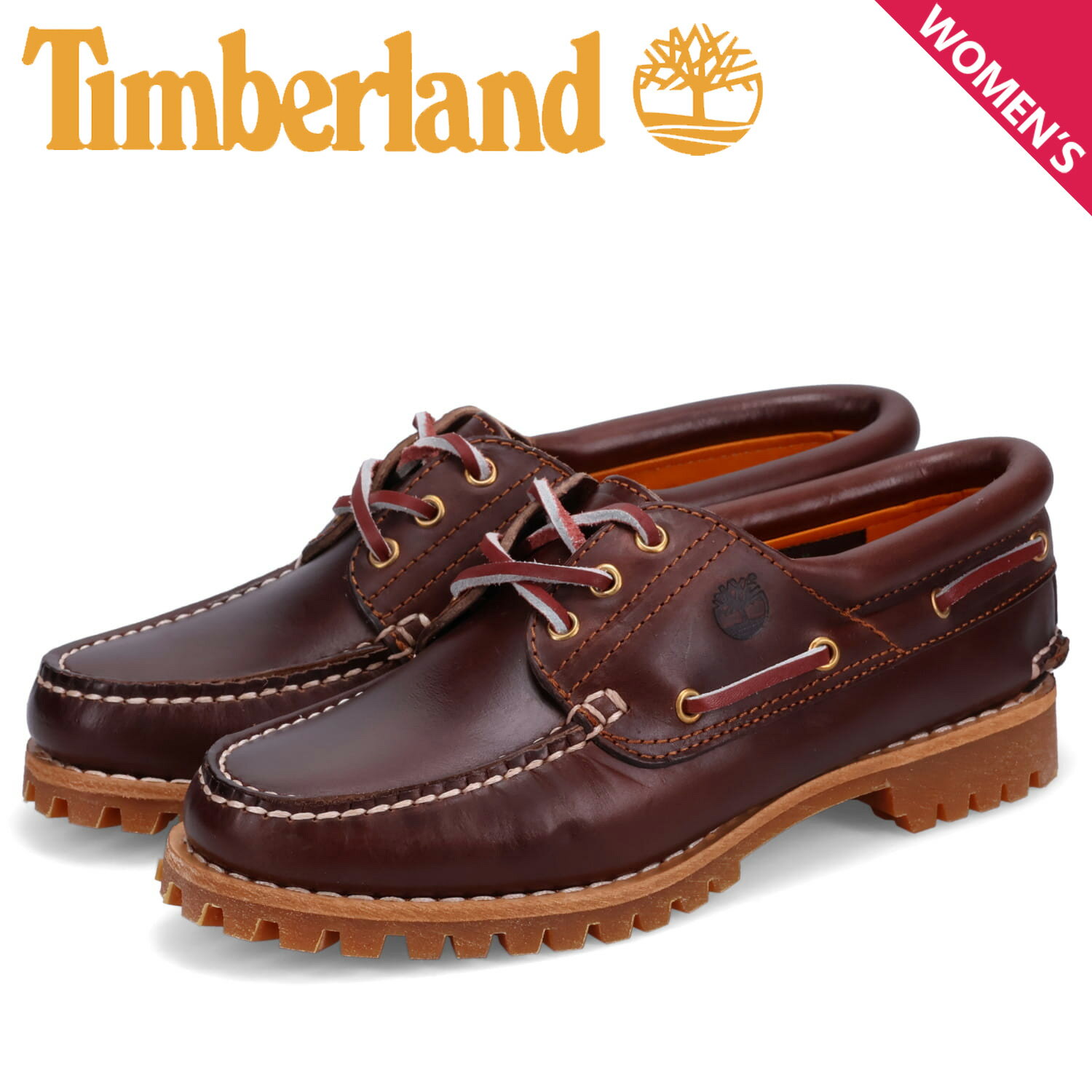 【最大1000円OFFクーポン配布中】 Timberland HERITAGE NOREEN 3 EYE HANDSEWN ティンバーランド デッキシューズ ヘリテイジ ノリーン スリーアイ ハンドソーン レディース ブラウン 51304