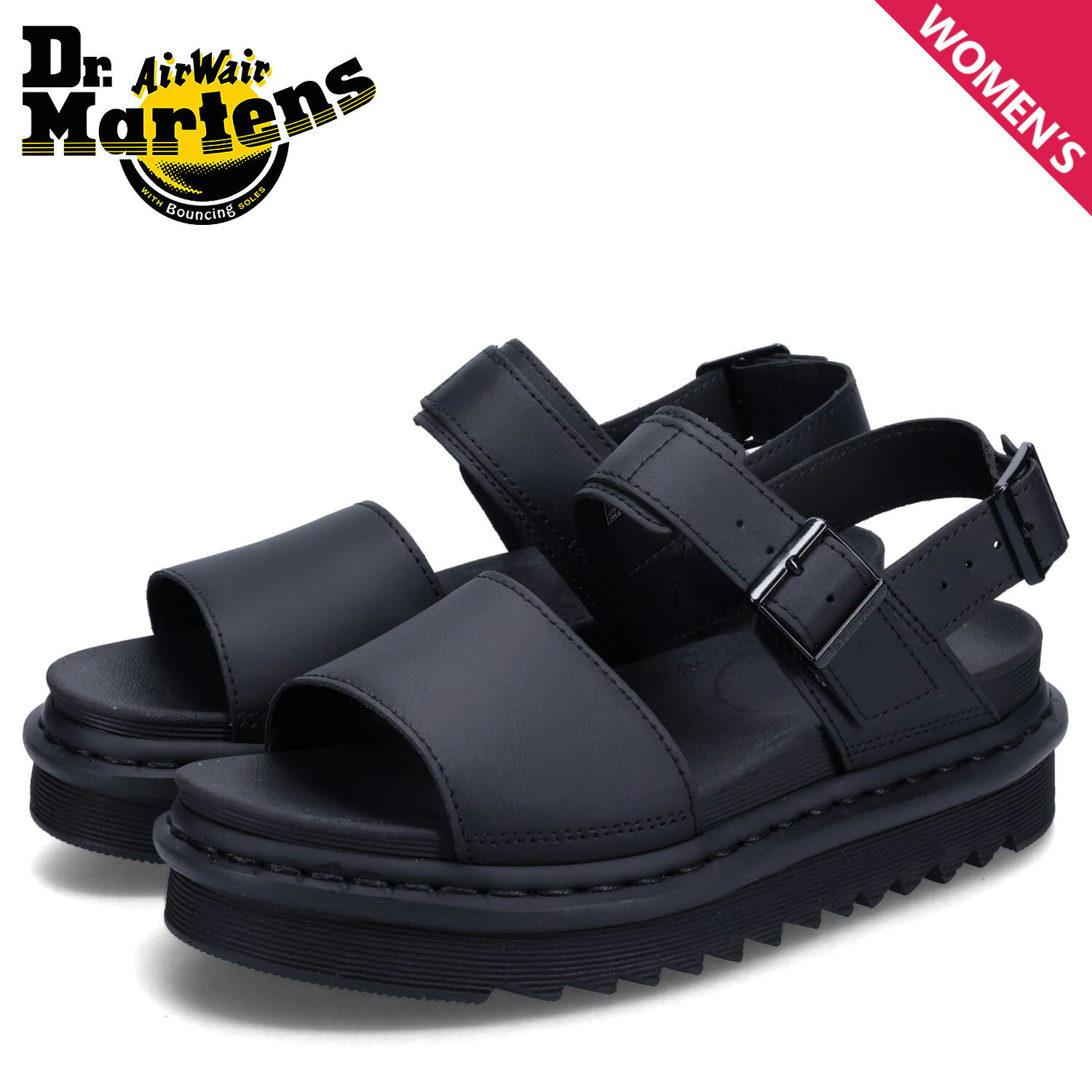 Dr.Martens VOSS STRAP SANDALS ドクターマーチン サンダル ストラップサンダル レディース ブラック 黒 23802001