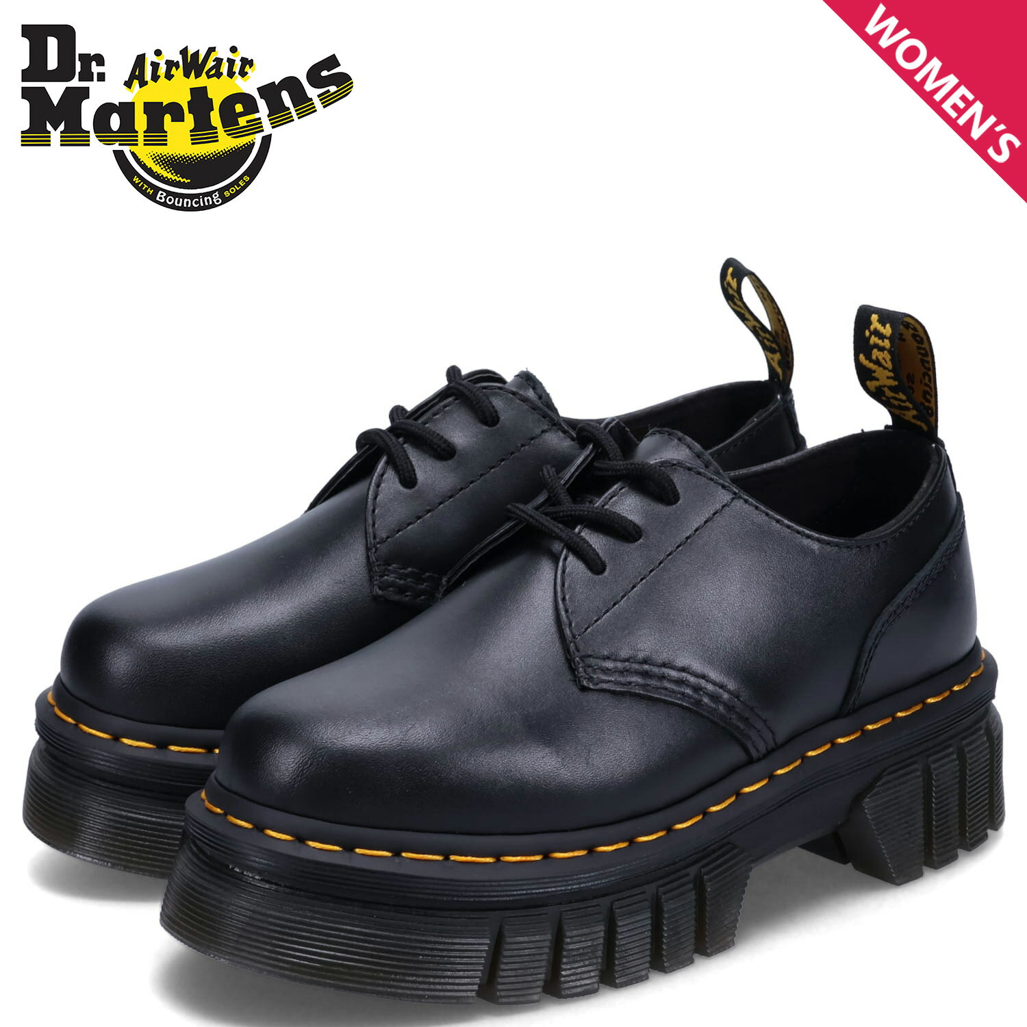 Dr.Martens AUDRICK 3 EYE SHOES ドクターマーチン 3ホール シューズ オードリック レディース 厚底 ブラック 黒 27147001