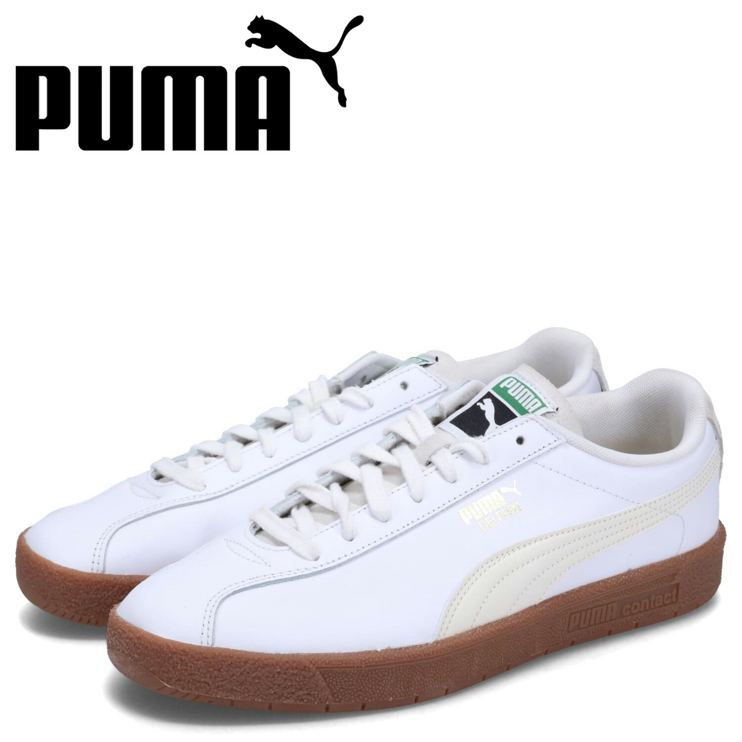 プーマ レザースニーカー メンズ PUMA DELPHIN LEATHER プーマ スニーカー デルフィン レザー メンズ 厚底 ホワイト 白 390686-01